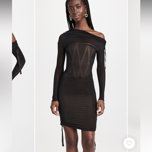 DION LEE HOISERY GATHER DRESS ORG. $1,535 ( read description) - Picture 1 of 9